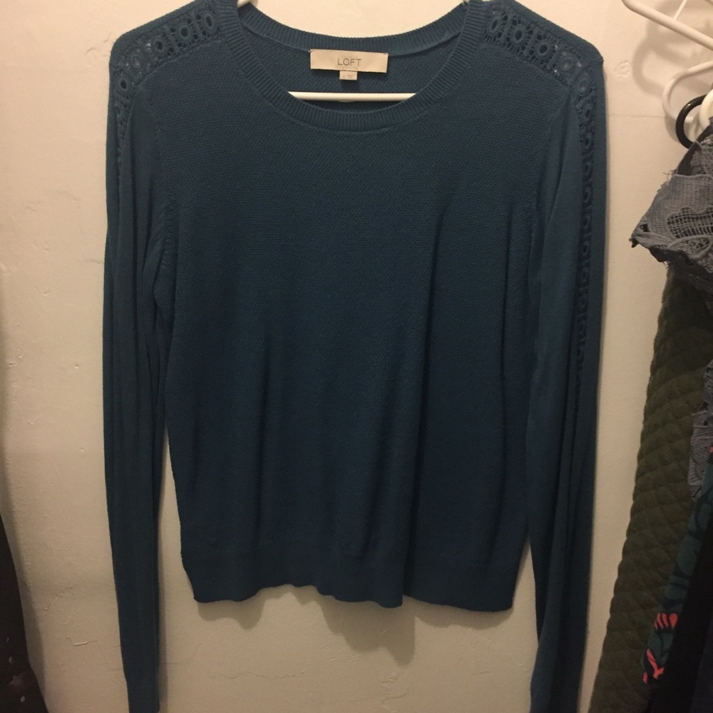 Loft light navy sweater size medium.